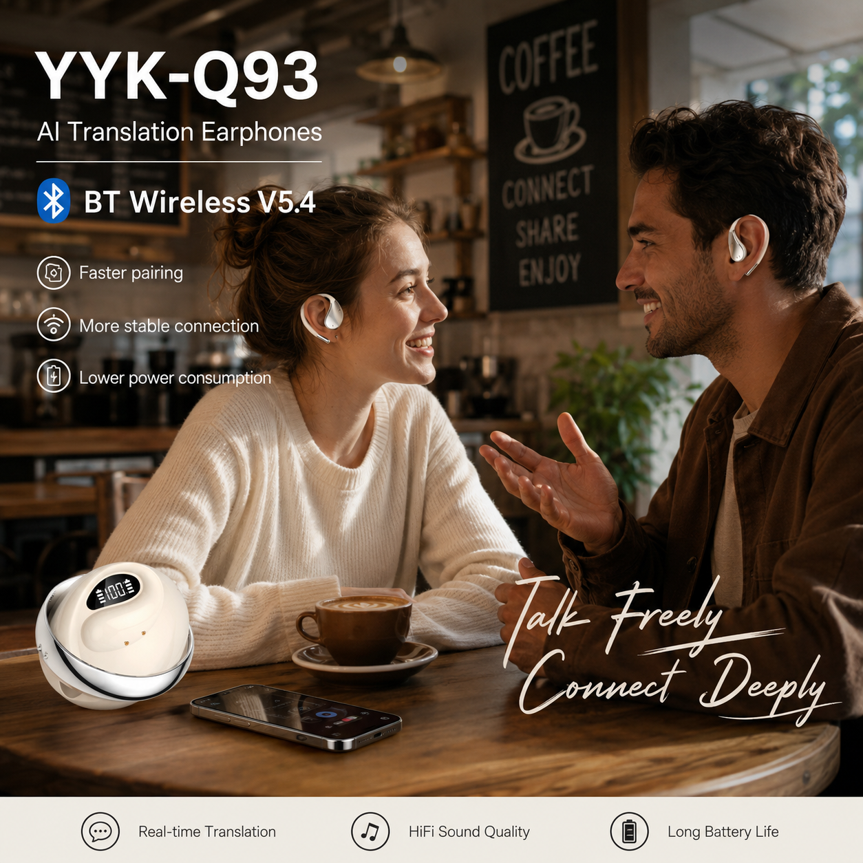 YYK-Q93 AI Translator Earbuds image 3