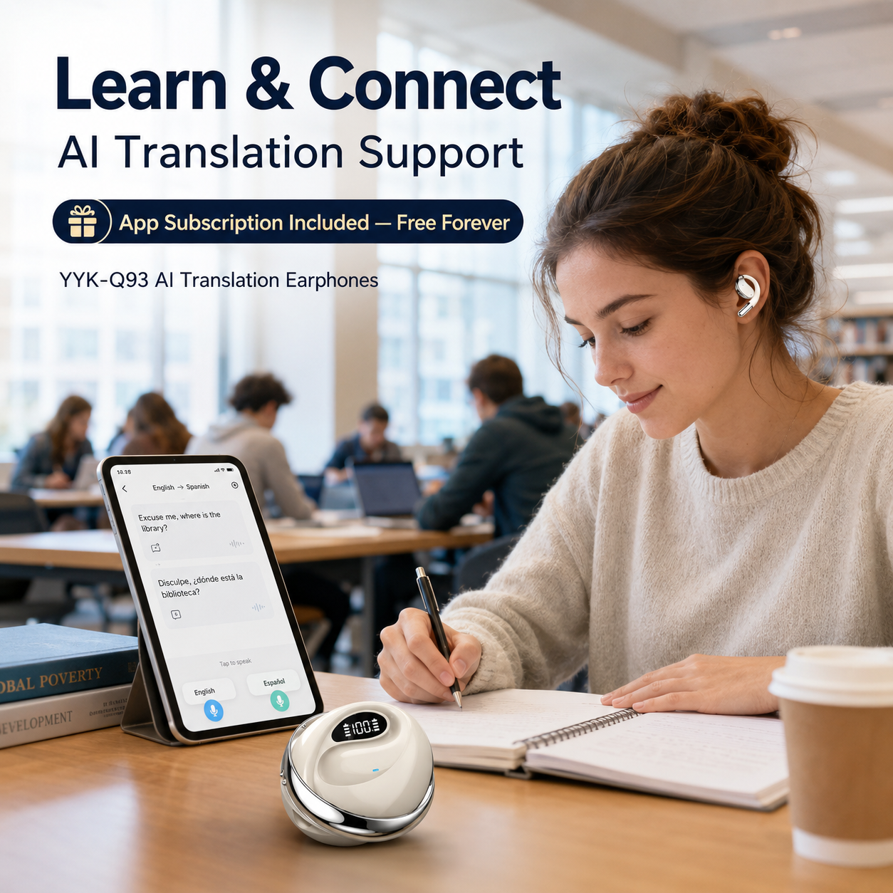 YYK-Q93 AI Translator Earbuds image 5