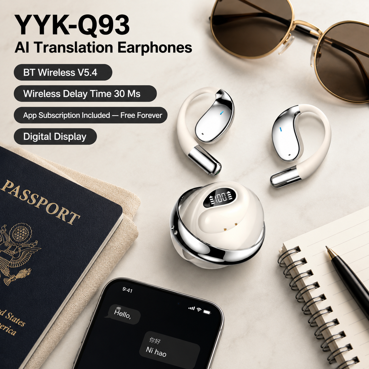 YYK-Q93 AI Translator Earbuds image 8